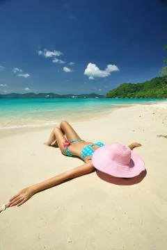 Relax on a beach Stock Photos