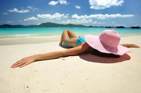 Relax on a beach Foto stock