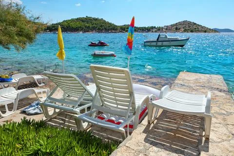 Relax on the beach Foto stock