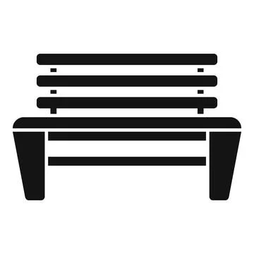 Relax bench icon simple vector. Sofa design Stock Illustration
