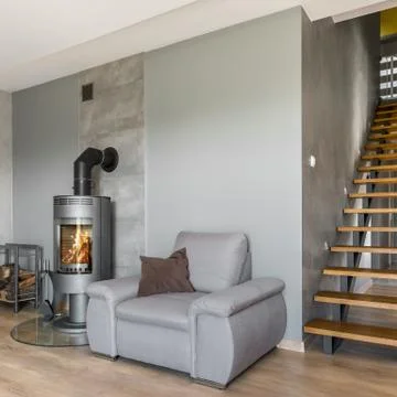 Relax beside a fireplace... Foto stock
