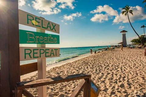Relax Breathe Repeat Stock Photos