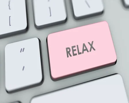 Relax button on computer keyboard. Key is pressed, click for HD Stock Footage 35647619