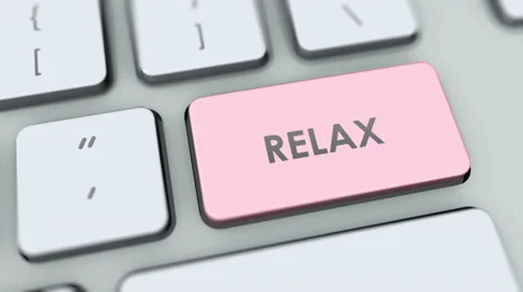 Relax button on computer keyboard. Key is pressed, click for HD Stock Footage 35649189