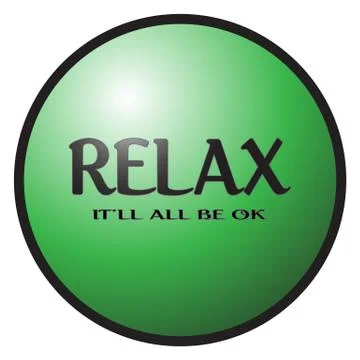 Relax Button Stock Illustration