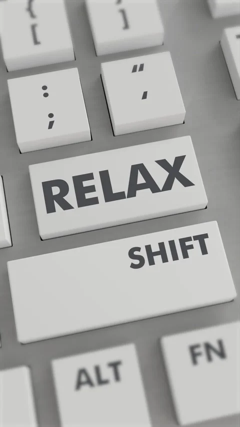RELAX BUTTON PRESSING ON KEYBOARD Vertical Video Stock Footage 302441019