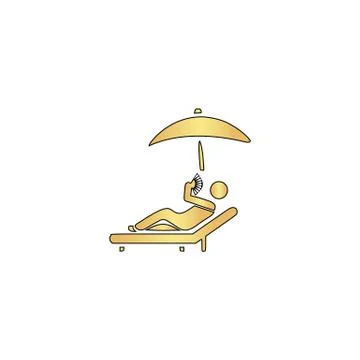 Relax computer symbol Stock Illustration