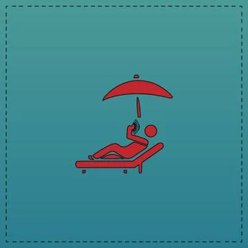 Relax computer symbol Stock Illustration