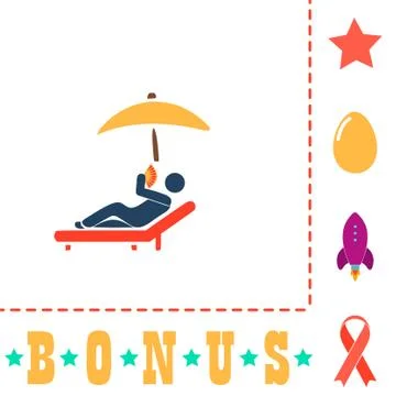 Relax computer symbol Stock Illustration