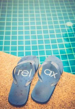 Relax flip flops Stock Photos