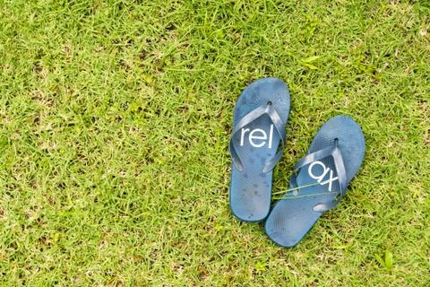 Relax flip flops Stock Photos