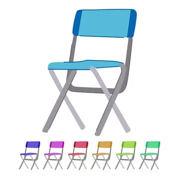 Relax folding chair vector cartoon graphic Illustrazione stock