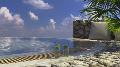 Relax at the hotel by the pool. Stock Footage 151502109