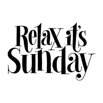 Relax it is Sunday Stock Illustration
