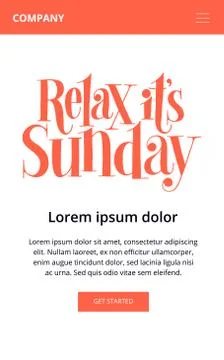 Relax it is Sunday Stock Illustration