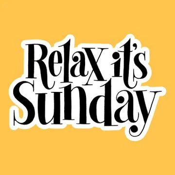 Relax it is Sunday Illustrazione stock