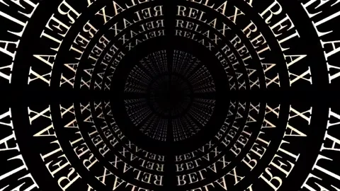 RELAX Keyword Animation, 3D Pattern, Background Loop. Mental wellness concept. Stock Footage 251380453