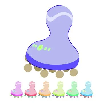 Relax massage neck vector cartoon graphic Stock Illustration