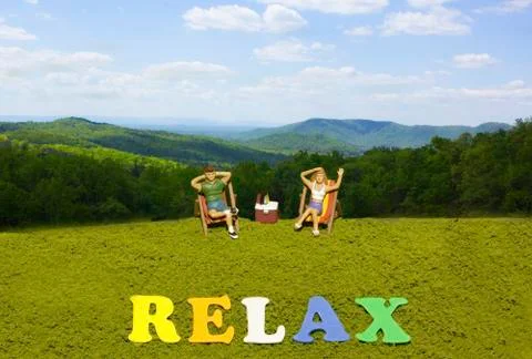 Relax in the mountains Stock Photos