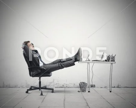 Relax in office Stock Photos