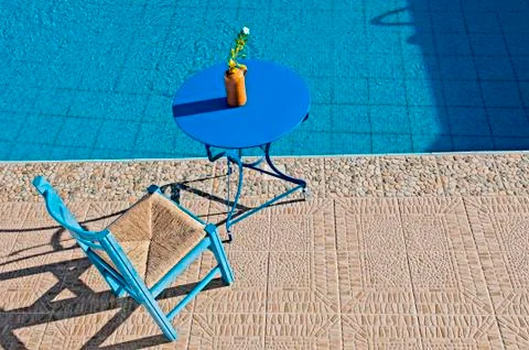 Relax at poolside Stock Photos