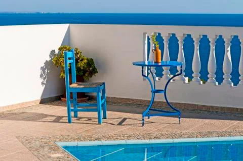 Relax at poolside Stock Photos