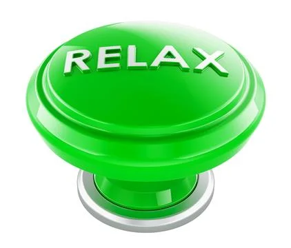 Relax push button, 3D rendering Stock Illustration