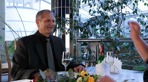 Relax In The Restaurant Stock Footage 52560056