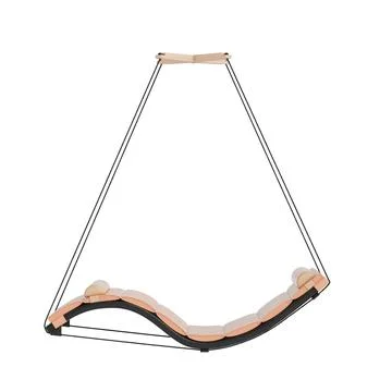 Relax Room Swing Float Chair Hammock Hanged on a Ropes. 3d Rendering Stock Illustration
