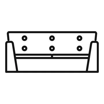 Relax sofa icon outline vector. Interior furniture Stock Illustration