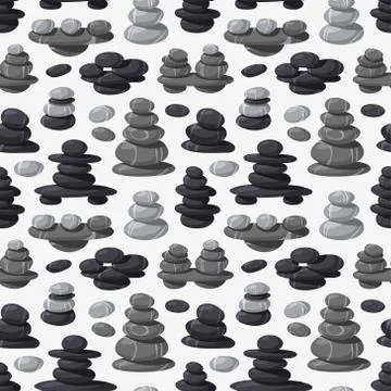 Relax stone seamless pattern vector 스톡 일러스트
