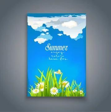 Relax summer template Stock Illustration