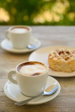 Relax time two cups of tea with taste. Stock Photos