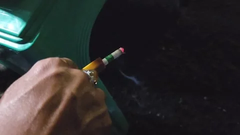 Relax while smoking Stock Footage 298567677