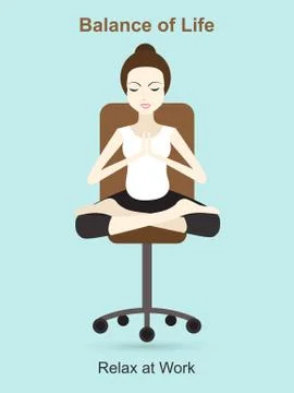 Relax at work concept Stock Illustration