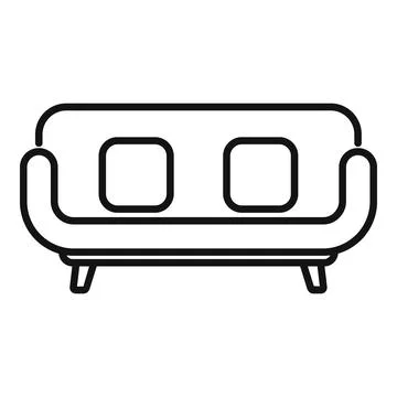 Relax zone sofa icon outline vector. Room furniture Ilustración de archivo