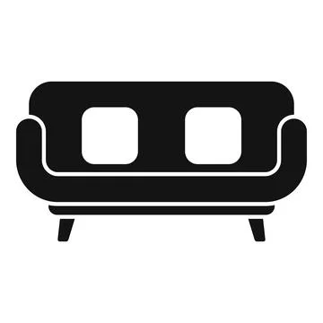 Relax zone sofa icon simple vector. Room furniture Ilustración de archivo