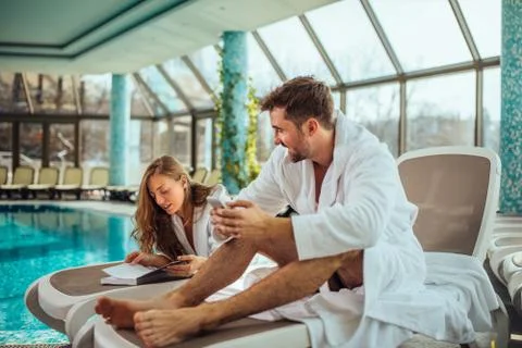 Relaxation after a hard week at work Stock Photos