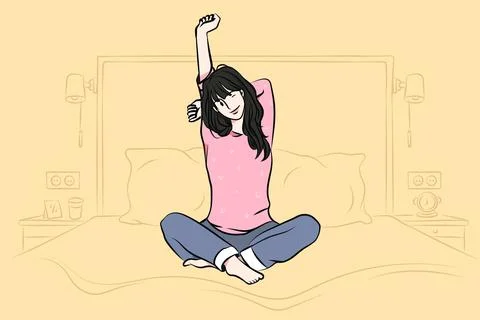 Relaxation and having rest at home concept Stock Illustration