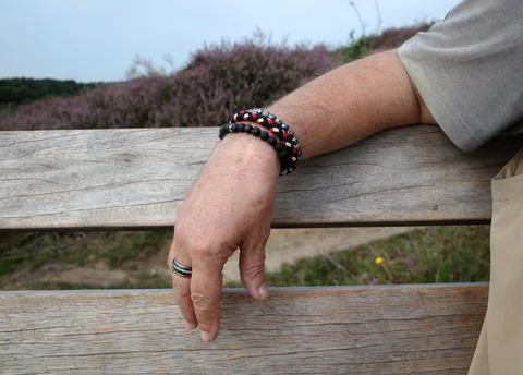 Relaxation on a bench Stock Photos