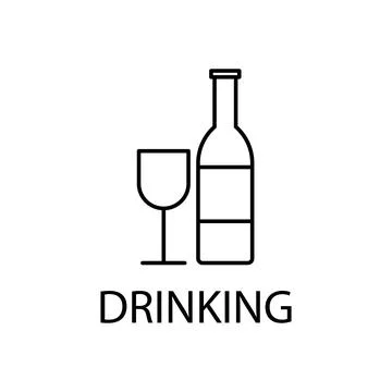 Relaxation in drinking icon. Element of recreation icon for mobile concept and Stock Illustration