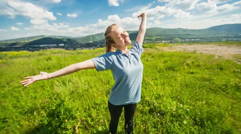 Relaxation exercise Stock Footage 25455810