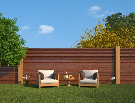 Relaxation in the garden Stock Illustration