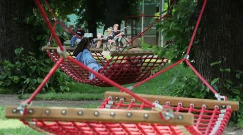 Relaxation in a Hammock Stock Footage 22241532