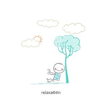 Relaxation Stock Illustration