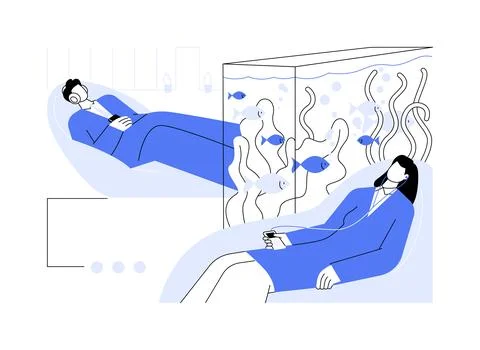 Relaxation room abstract concept vector illustration. Stock Illustration