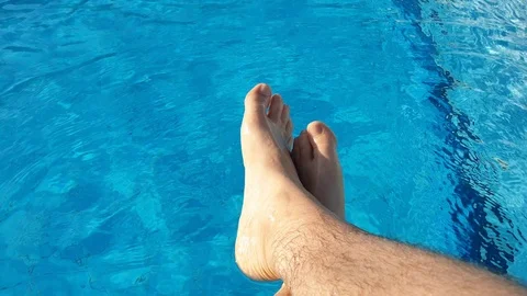 Relaxation in the swimming pool Stock Footage 114646890