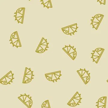 Relaxation tent vacation line vector seamless pattern Illustrazione stock