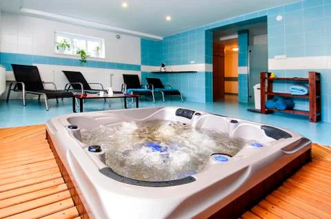 Relaxation zone with Jacuzzi. Foto stock