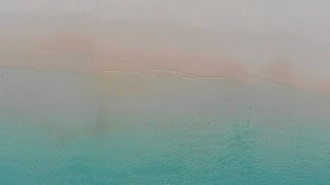 Relaxed calm beach with tourist Stock Footage 93981553